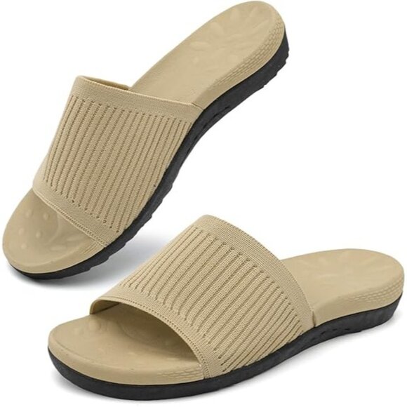 Xihalook Size 10.5 Orthotic Slides Slip-On Sandals Arch Support Open Toe - Picture 5 of 11